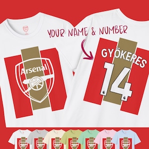 Custom Arsenal Jersey T-Shirt: Personalized Soccer Fan Tee