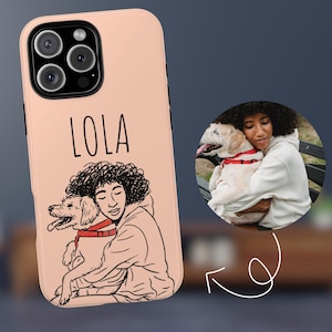 Custom Pet Portrait Phone Case: Personalized Dog & Cat Art