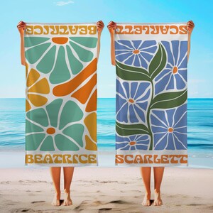 Custom Beach Towel Bachelorette Gift Bridesmaid Wedding Gift, Personalized Towel, Beach Bridal Party Towel, Summer Essentials Vacation