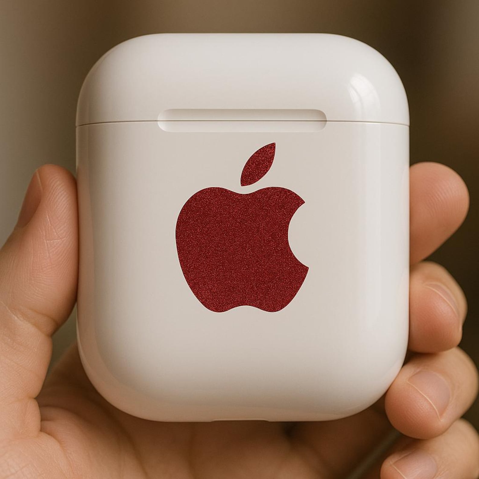 Apple Logo Decal, Shine iPhone Logo Sticker, Glitter Apple Decal ...