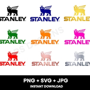 Set of 10 Stanley SVG Decals | Stanley Cup Logo Inspired | Stanley Cup Vinyl Decal | T-Shirt Graphic Download | DIY Sticker | Png, Svg