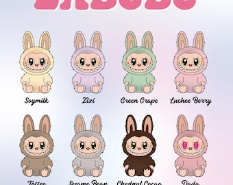 Labubu Clipart SVG Bundle | Cartoon Character (Digital Download)
