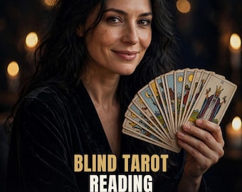May include: A set of tarot cards fanned out in a hand, featuring classic illustrated imagery with muted tones. The text on the image reads: PERSONALIZED, WITHIN 24 HOURS, BLIND TAROT READING, PERSONALIZED PDF, WITHIN 24 HOURS. The cards display various symbols.