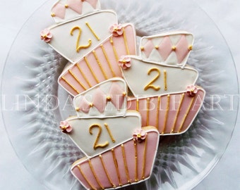 21st birthday cookie etsy