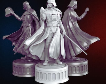 Darth Vader Statue 4 Poses 3D Model