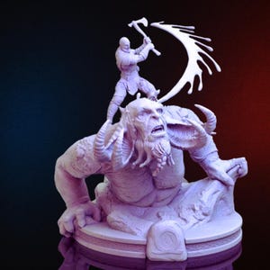 God of War - Kratos vs Troll modèle 3D