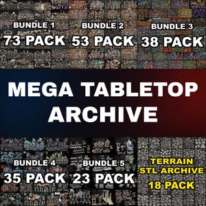 Mega Tabletop STL Pack, D&D Miniatures STL Pack