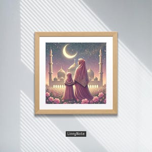 Pastel Hijabi Art Print: Islamic Home Decor (Digital Download)