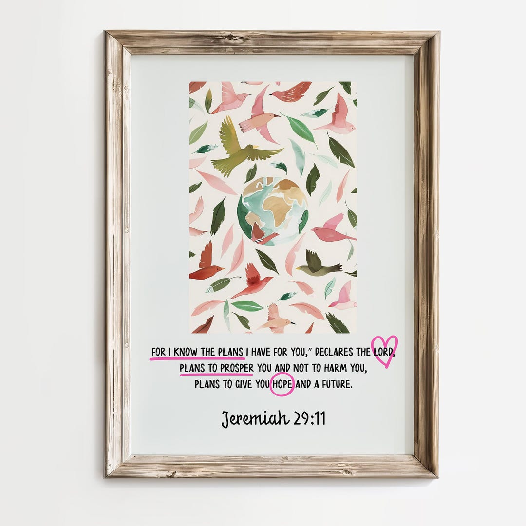 Jeremiah 29 11 Print, Christian Wall Art, Bible Verse Prints, Faith ...