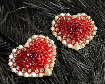 Pasties red hearts