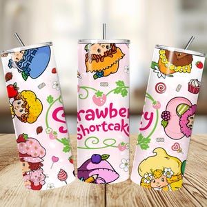 Strawberry Shortcake Tumbler: 20 oz Stainless Steel Insulated Drinkware