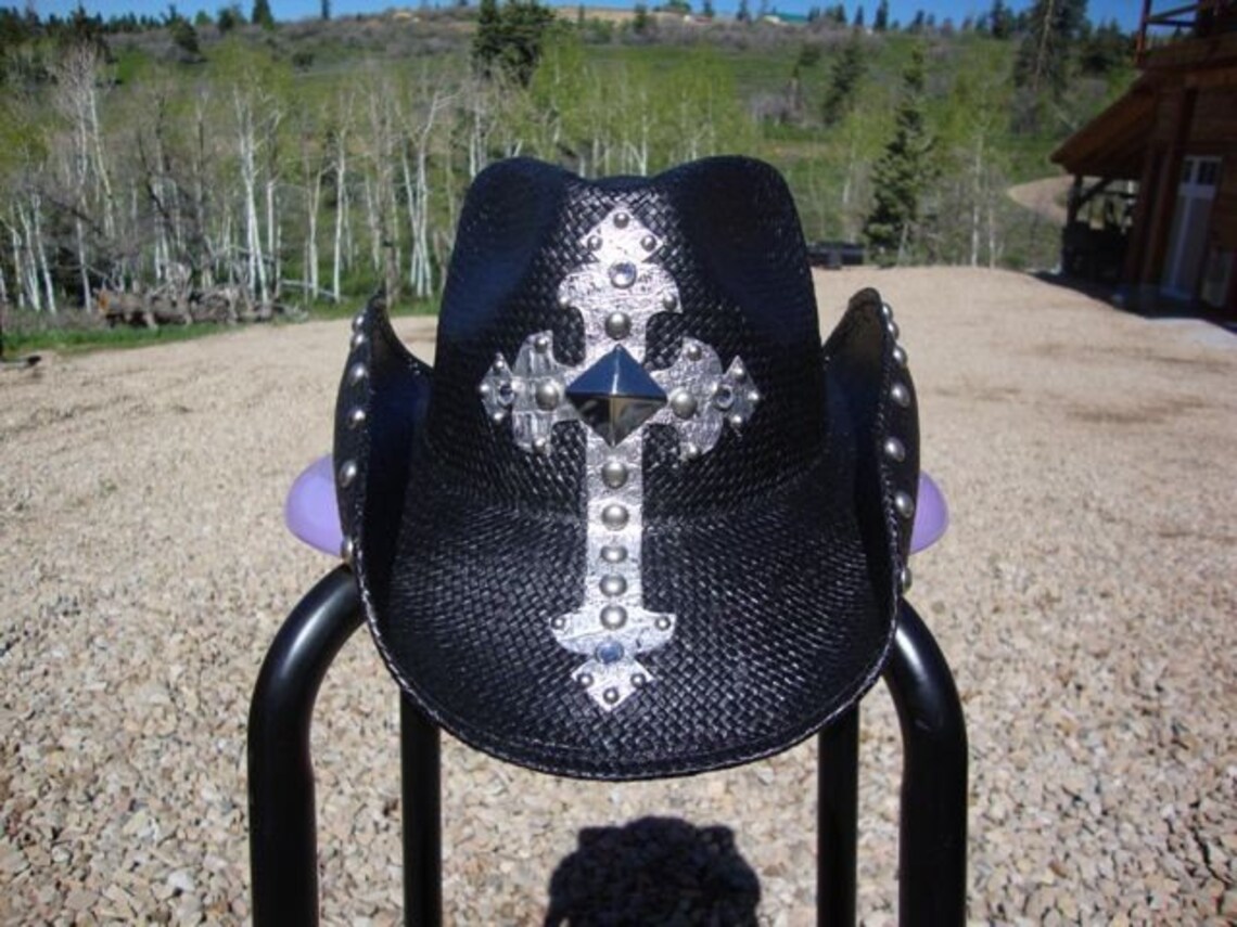 Handmade Custom Cowboy Hat Silver Royal Cross Etsy