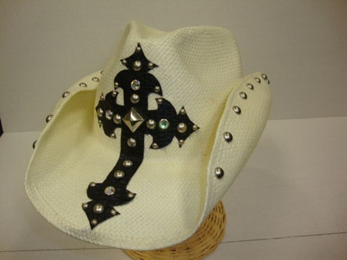 Bret Michaels Custom Cowboy hat Handmade Roman Cross Etsy