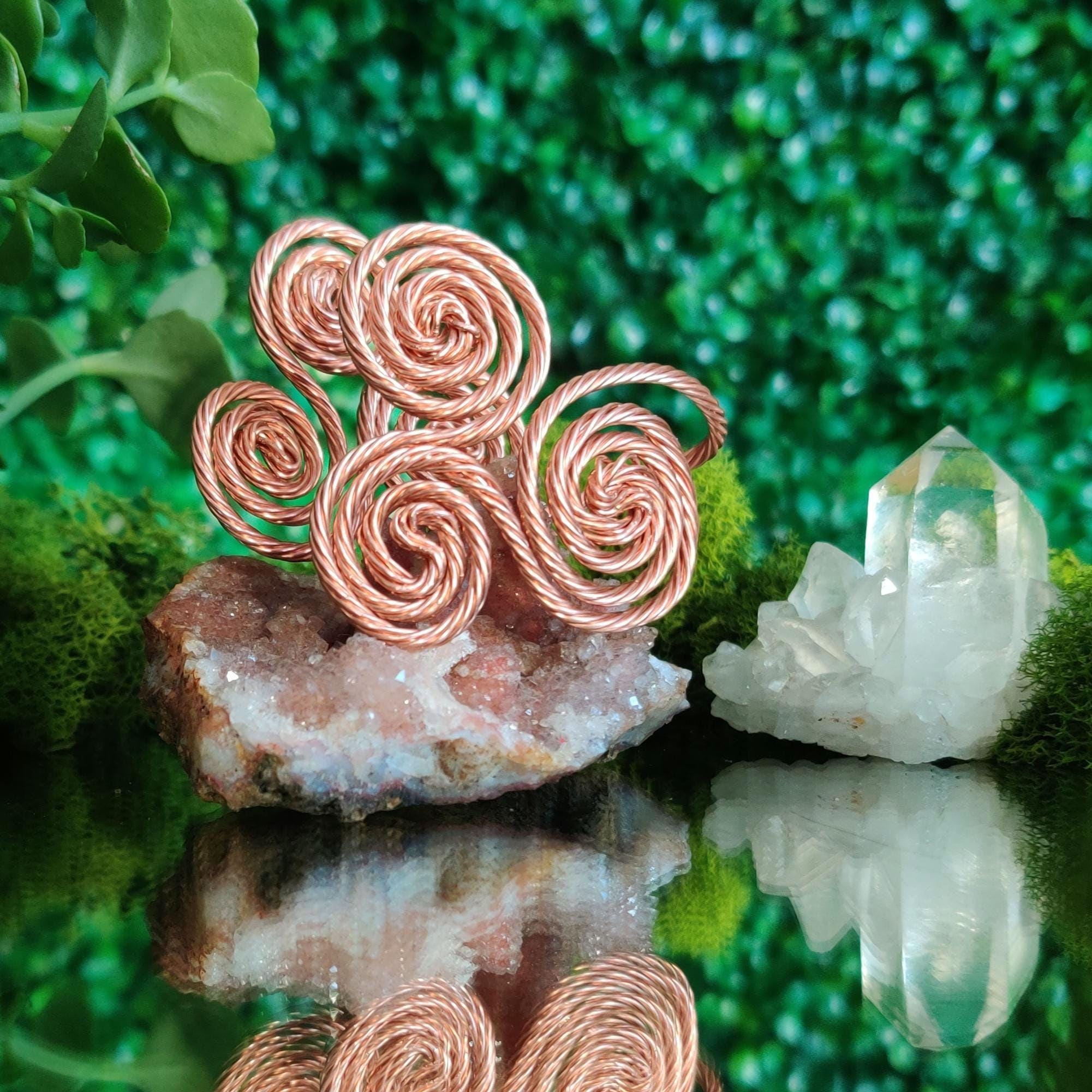 Psychic Reader YOKOオリジナル螺旋ブレスレット Triskelion Hand Reiki | 6 Sacred Twisted Pure Copper | Energy Palm