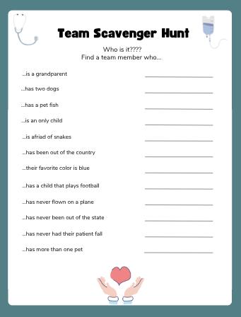 Nursing Team Scavenger Hunt - Etsy