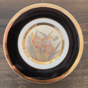 The Art of Chokin 24k Gold Edged Decorative Plate
