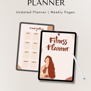 Digitale fitnessplanner 2025: doelen bereiken, trainingen en voeding bijhouden - direct downloaden