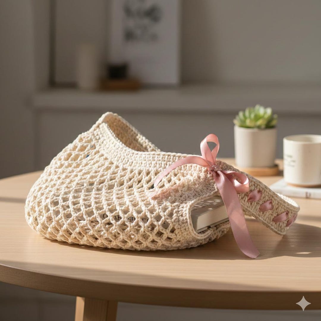 Beginner Crochet Market Bag Pattern | Mesh Tote With Oval Base | Easy V ...