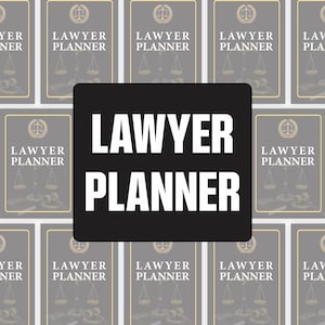 Lawyer Planner Printable, Legal Organizer for Lawyers - Paralegals, Case Tracker, Court Notes, Monthly & Weekly Planner PDF