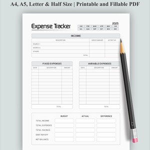 Registro de gastos semanales imprimible: registro de presupuesto y organizador de dinero (descarga en PDF)