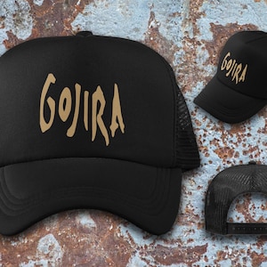Gojira trucker hat - black - you pick the logo color