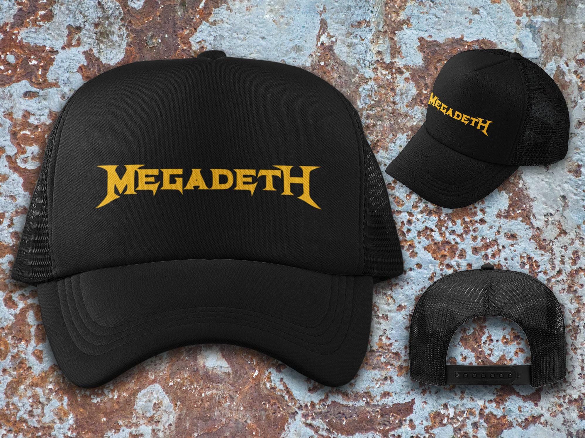 MEGADETH メガデス 1990 刺繍ロゴ キャップ BROCKUM 黒 - メルカリ