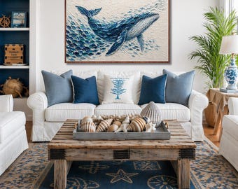 the dance of the whale art - fish poster - under the sea art print - ocean decor