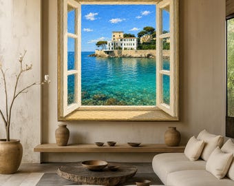 Marseille landscape optical illusion wall art - French Riviera art - trompe l'oeil - travel poster - Marseille poster