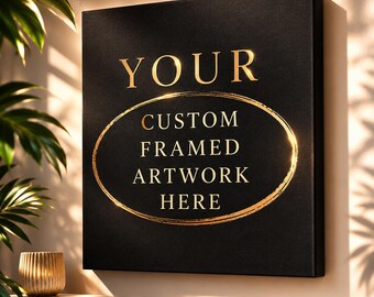 Custom canvas with eco-friendly frame – custom print framed – personalized framed canvas – custom gift