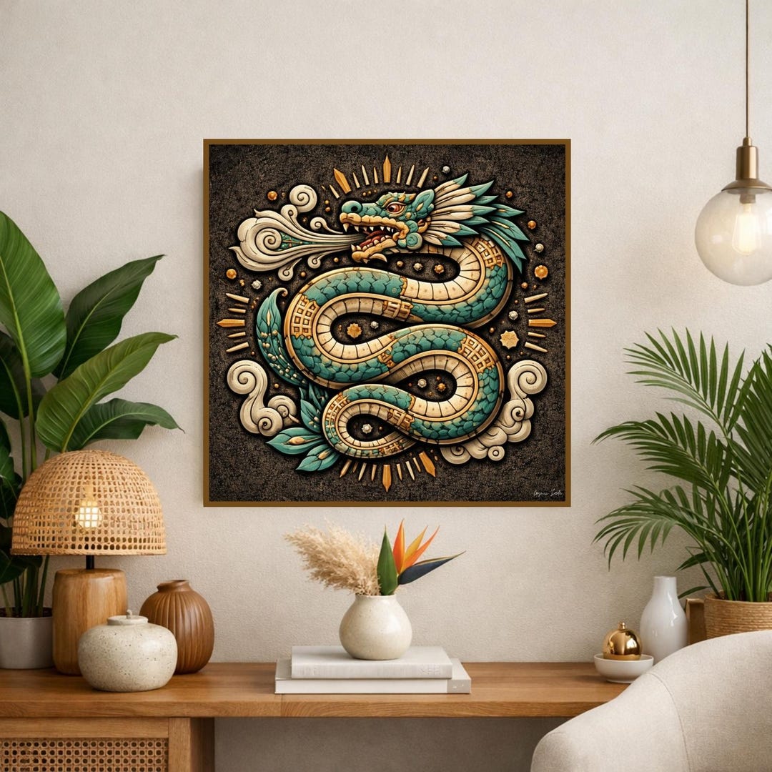 The Breath Aztec Art - Tribal Wall Decor - Ethnic Home Decor ...