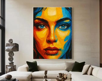 Feminine street art canvas - graffiti wall art - feminine decor - pop art prints - urban wall decor