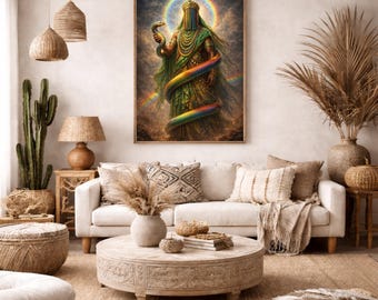 Oxumare wall art - oshumare, orisha, candomble art, candomble protection, orixas, Orixa art, Yoruba art, yoruba wall art, orisha art