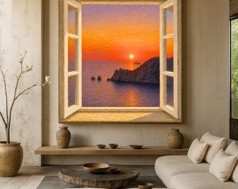 Marseille landscape optical illusion wall art - French Riviera art - trompe l'oeil - travel poster - Marseille poster