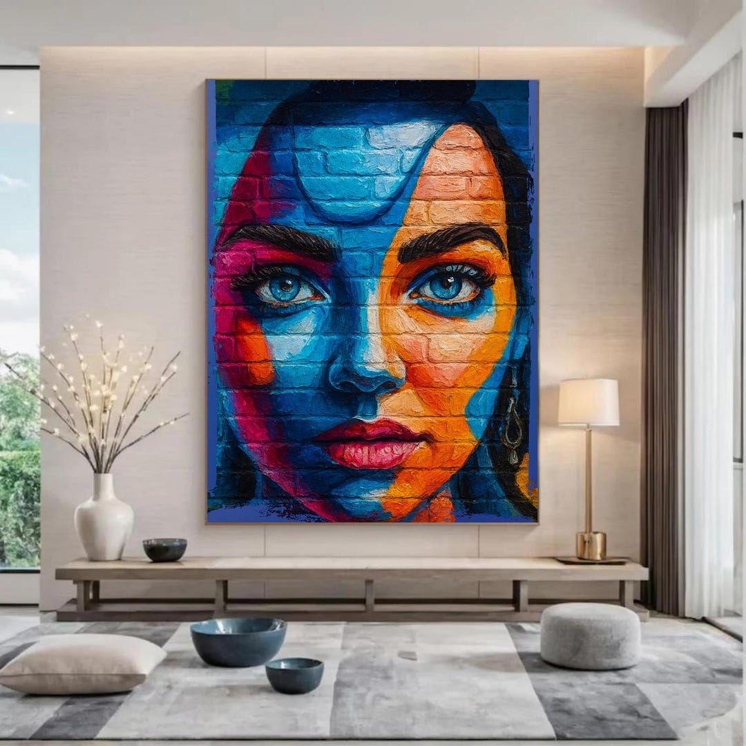 Feminine Street Art Canvas - Graffiti Wall Art - Feminine Decor - Pop ...