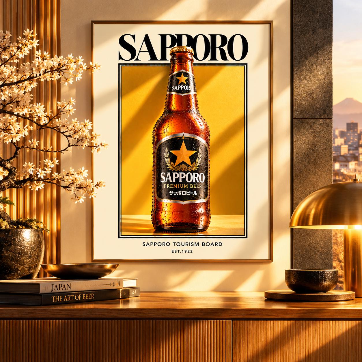 Sapporo beer poster - Etsy 日本