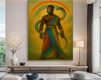 Downloadable PNG digital file of the god Oxumarê in African, Brazilian, and Cuban mythology