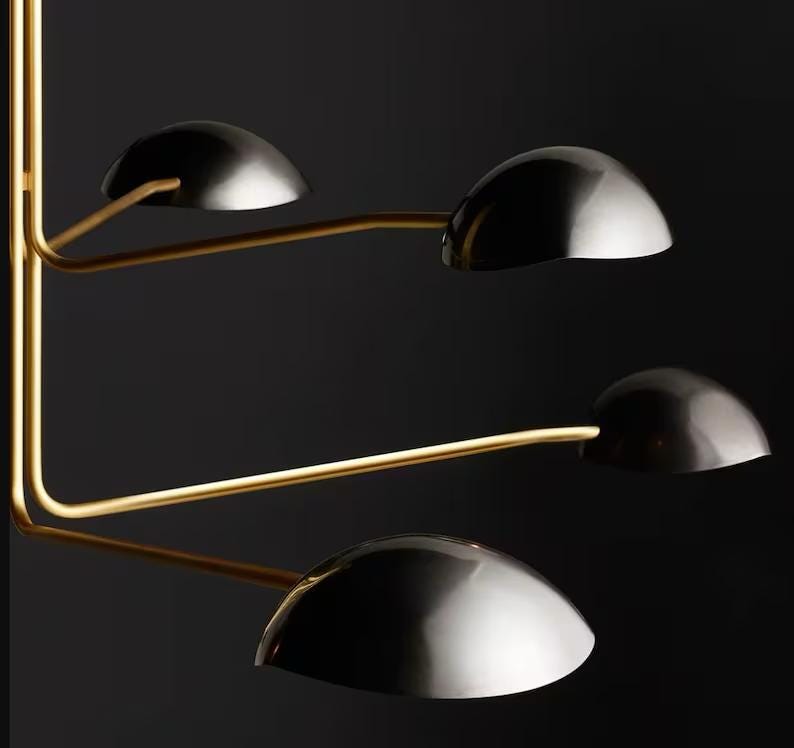 ハンドメイドミッドセンチュリースプートニクシャンデリア