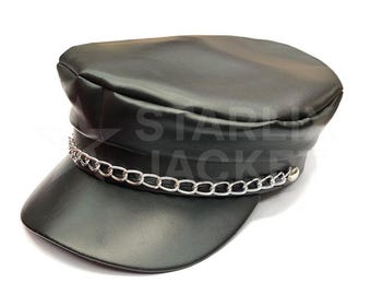 Vintage Royal Navy Officer Cap | British Military Hat, Leather Visor