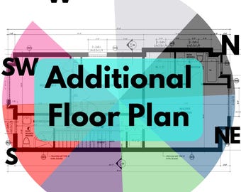 Additional Floor Plan for Bagua, Feng Shui Bagua Map, Feng Shui, Bagua Map, Office Bagua Map, Bagua Mapping, Personalized Bagua