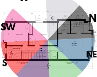 Custom Made Feng Shui Bagua Map, Feng Shui, Bagua Map, Home Energy Flow, House Decor, Office Bagua Map, Good Home Energy