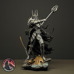 Figura 3D de Sauron, figura de El Señor de los Anillos, figura de acción, estatua 3D, pintada a mano, trabajo personalizado.