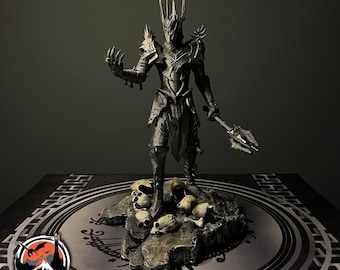 Sauron Figure, Lord Of The Rings Figure, Action Figure, 3D Printed, Hand Painted, Custom Work