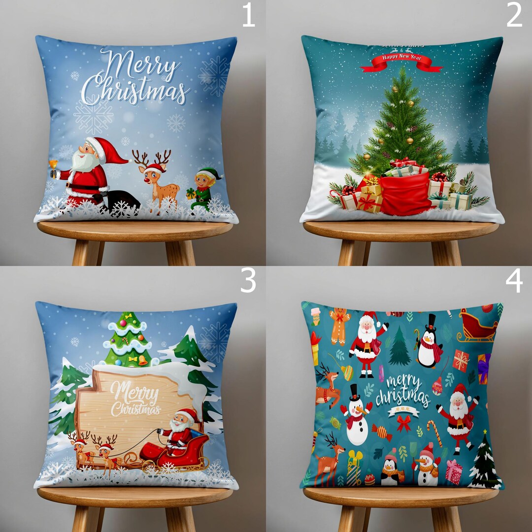 Capas de Almofada de Natal, Capas de Almofada Natalinas, Decoração de ...