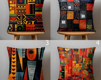 Afrikanische Stammes-Kissenbezüge, ethnische Kissenbezüge, afrikanische Kissenbezüge, ethnische Kissenbezüge, afrikanische bunte Druck-Kissenbezüge