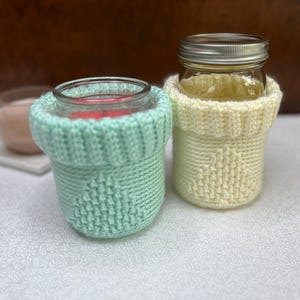 Mason Jar Cozy, Sourdough Starter Sweater, Crochet Jar Cover