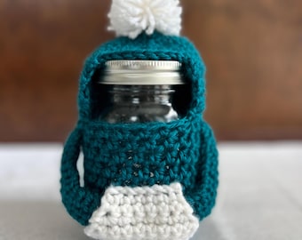 Mason Jar Sweater/Hoodie, Fits 16 oz Mason Jar, Digital Pattern Download