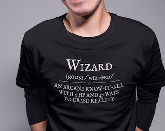 Funny Wizard T-Shirt: DnD Mage Tee - Tabletop RPG Gamer Gift