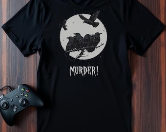 Kraaienmoord T Shirt | T-shirt met gotische humor, Dark Academia