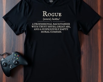 Funny Rogue Definition Shirt: DnD Gamer RPG Graphic Tee