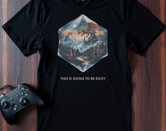 Dicey Dragon T-Shirt – Dungeons and Dragons Gamer Tee